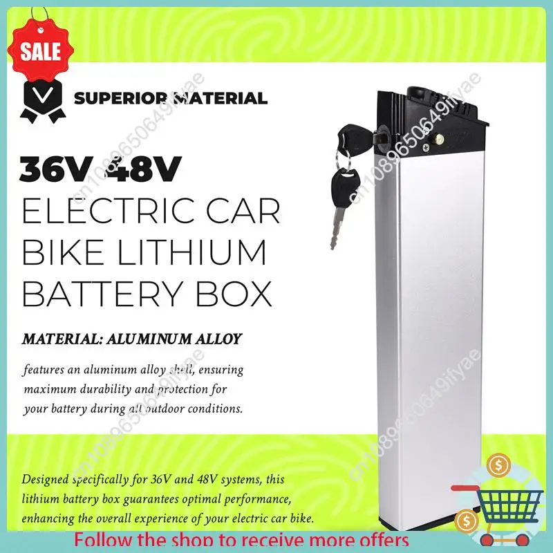 

Y67A-36V 48V Electric Car Bike Lithium Battery Box Folding Bicycle Sea Battery Battery Case Aluminum Alloy Only Shell