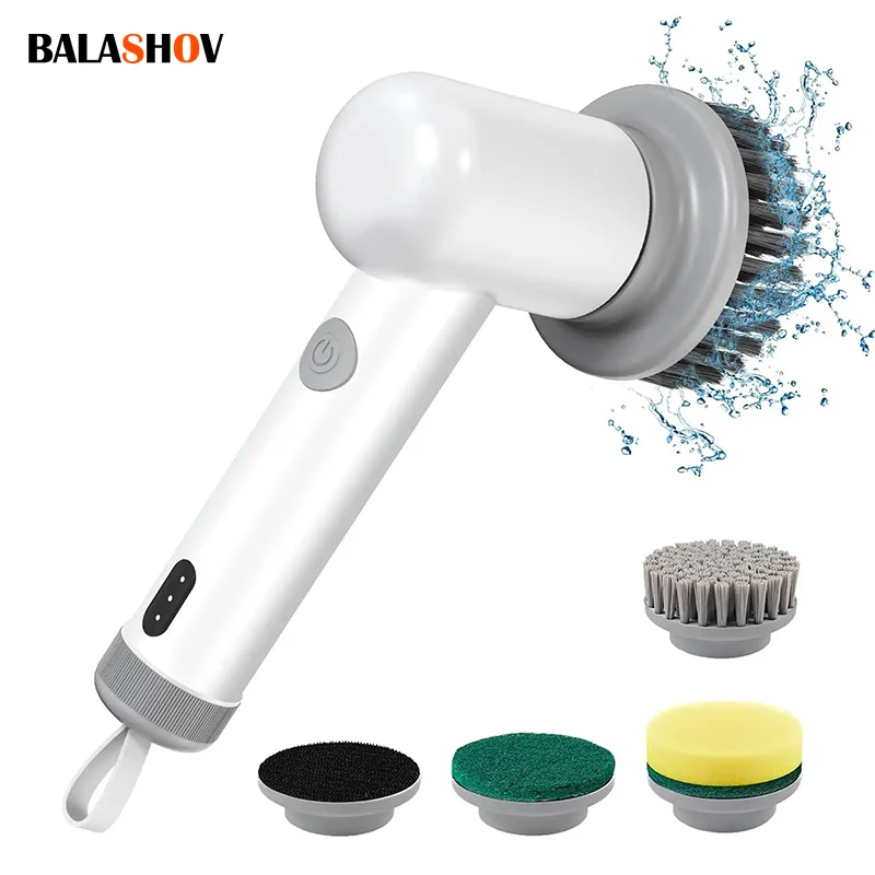 Electric Cleaning Brush USB Charging Housework Kitchen Dishwashing Brush Bathtub Tile Professional Cleaning Brush Waterproof