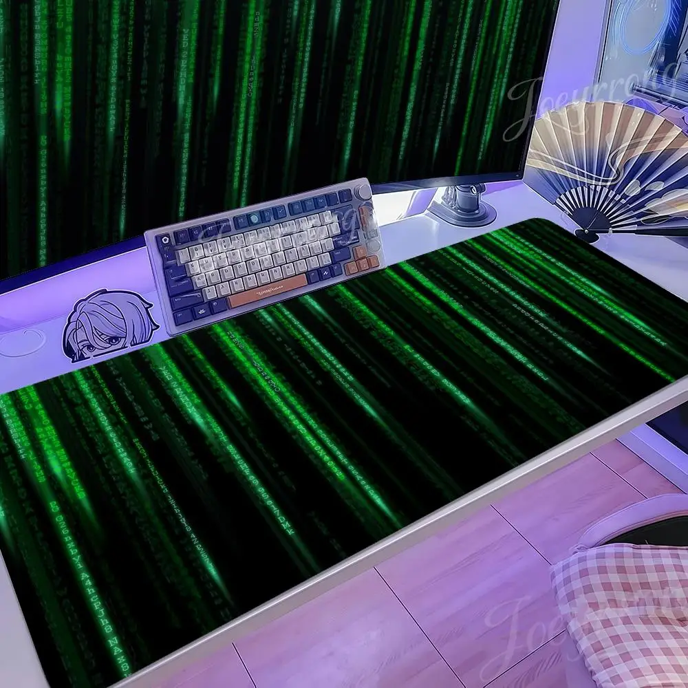 

Коврик для мыши, популярный аниме 1000x500 Taro Sakamoto Days XXL, большие игровые нескользящие офисные коврики для клавиатуры, настольный коврик, матричный код