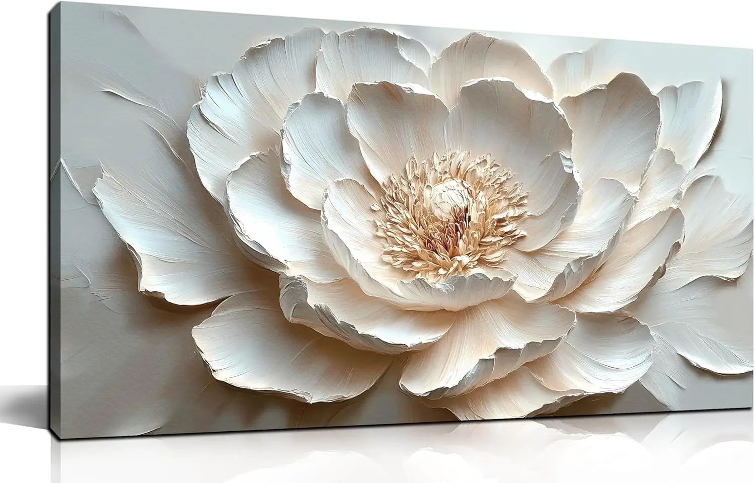 

Современные холщовые настенные рисунки для гостиной, спальни, офиса - 20x40 дюймов цветочный дизайн дерева белого/розового/бежевого цвета