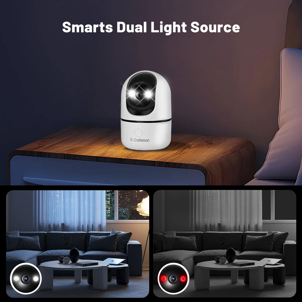 CN C2 WiFi ,2.4G + 5.8G, Wireless, Two-Way Audio, Auto Tracking, TF Card Slot ,Cloud storage, Home Security G.Craftsman