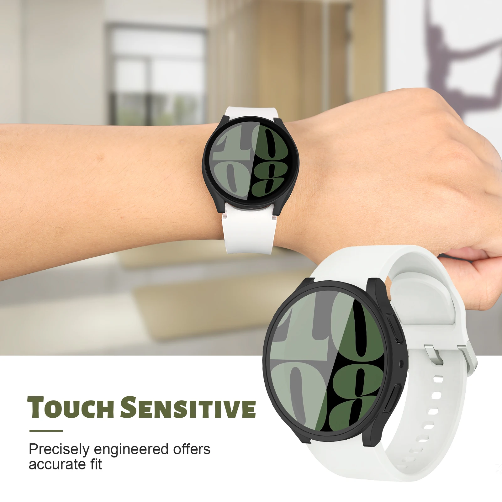 Screen protector for Samsung Galaxy watch 6 Case 44mm 40mm Tempered Glass PC bumper Cover Anti-Spy Shockproof galaxy watch6 case