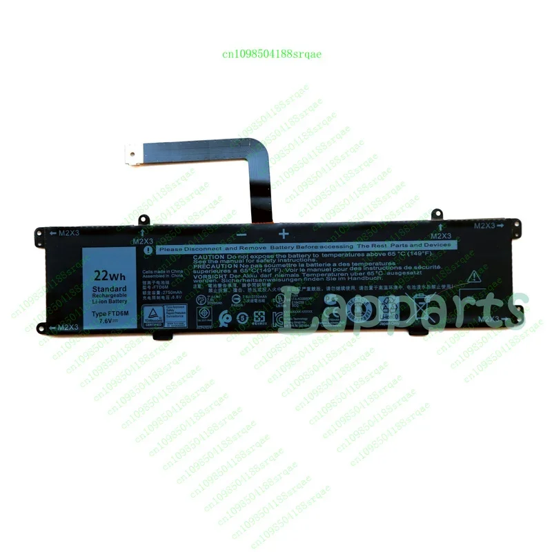 

Новый аккумулятор FTD6M 6HHW5 22WH для клавиатуры Latitude E7285 2-в-1 K17M 21CP4/52/97% 100 тест