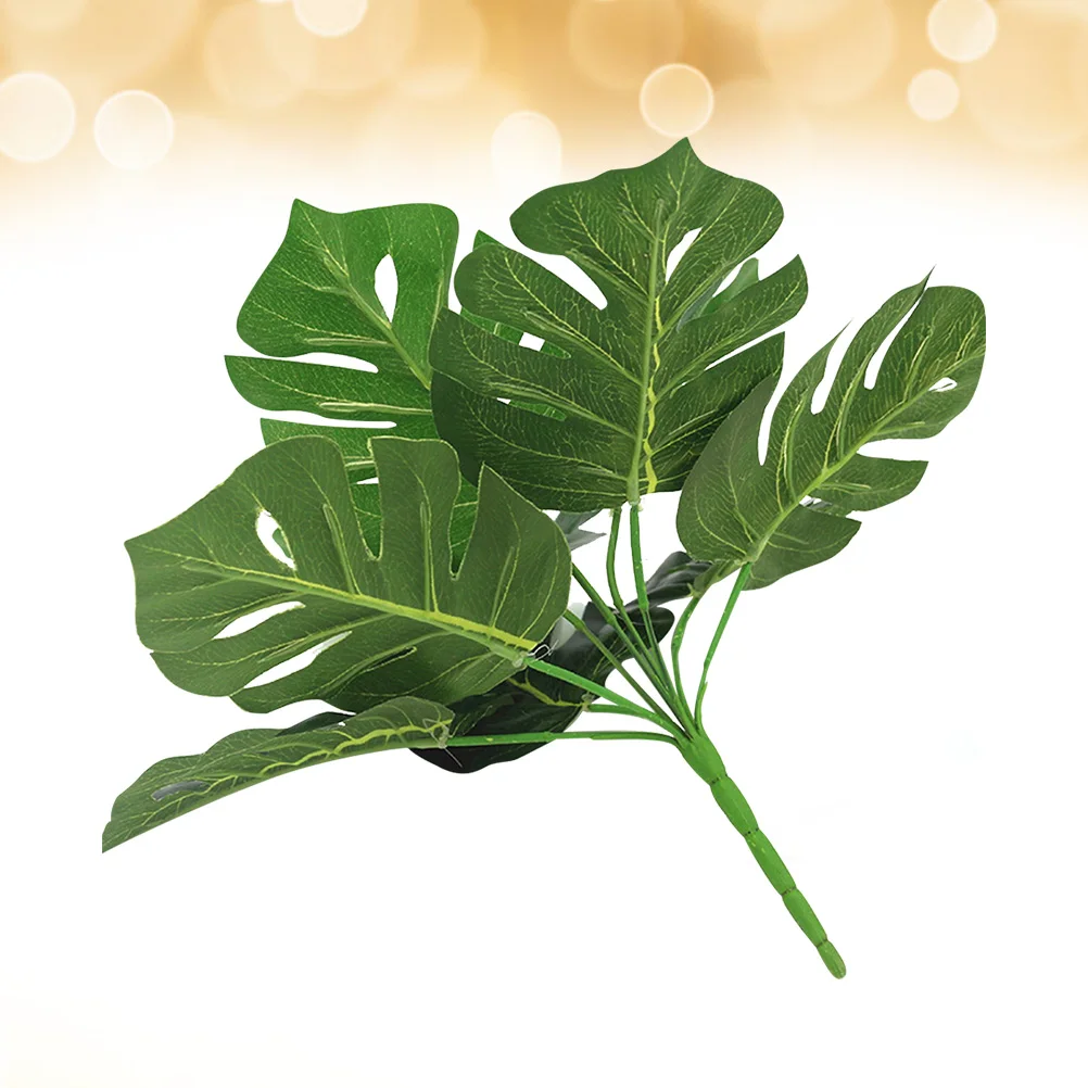 

5Pcs Lifelike Plant Decor Leaf 9 Turtle Leaves Home Interior Decoration Realistic Lightweight Plastic Simulation