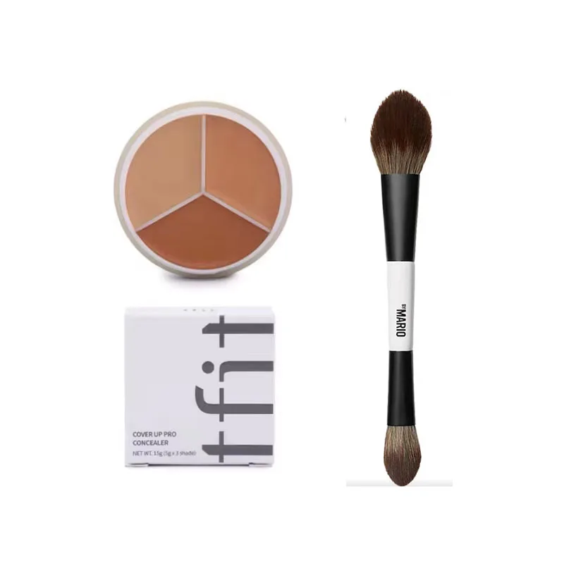 TFIT3 ColorConcealer and F4 Brush Face Makeup set Oil-control Base Concealer Makeup Eye Contour Spot Dark Circle Correcting Skin