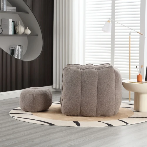 Japanese-Style Comfortable Square Lazy Sofa Soft Bean Bag Chair High Resilient Foam For Home Office Apartment Living Room