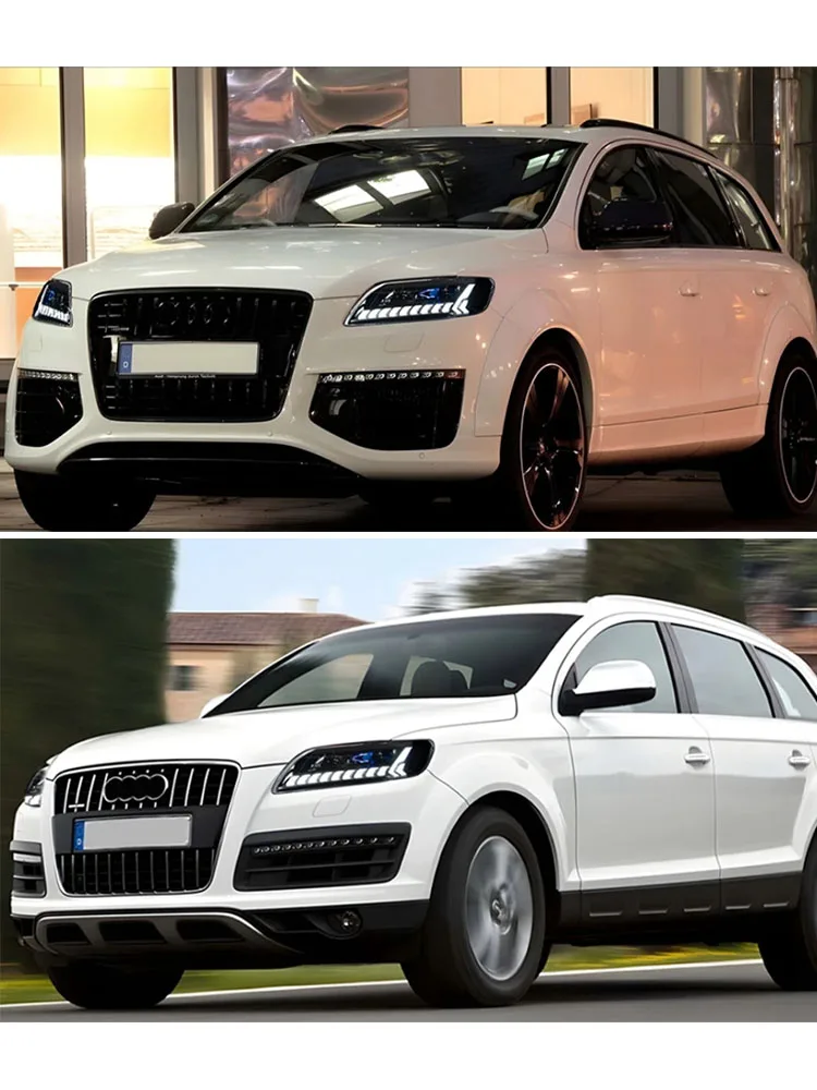 1 paar Auto Verlichting Voor Audi Q7 Front Lights LED Koplampen 2006-2015 Hoofd Lamp DRL Signaal Projector lens Auto Accessoires - afbeelding 2