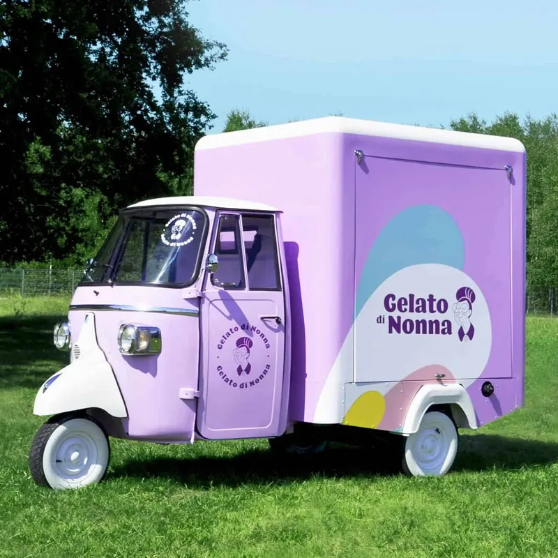 Electric Tricycle Food Truck Food Trailer Vending Snack Food Trailer  BBQ Pizza food truck trailer