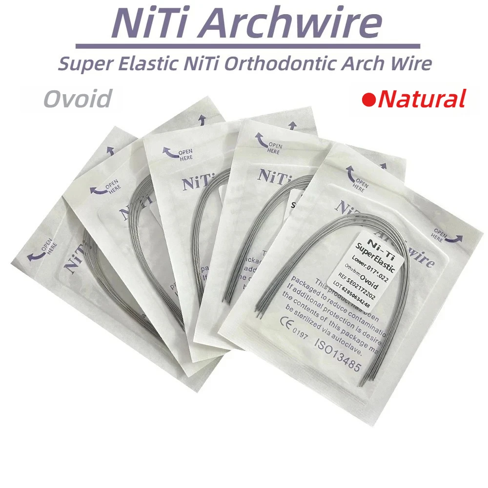 10Packs Orthodontic Natural Super Elastic NiTi Arch Upper Lower Wires Dentistry Orthodontic Materials Dental Lab Materials