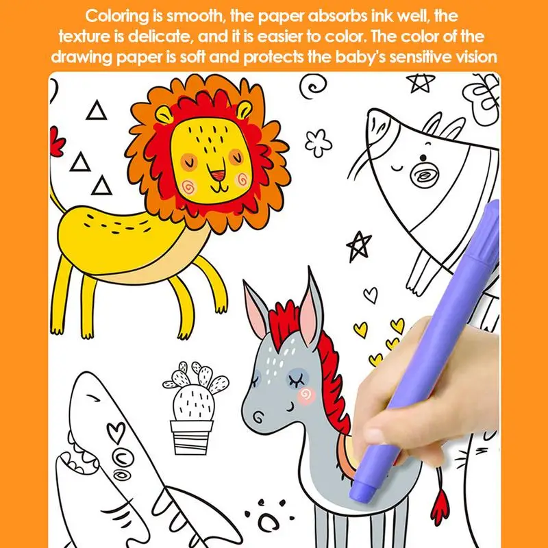 Dziecięca Rolka do Kolorowania Kreskówka Długa Rolka do Rysowania Samoprzylepna na Ścianę Poprawia Motorykę Małą Zabawka Edukacyjna do Szkoły Domu dla Chłopców i Dziewcząt