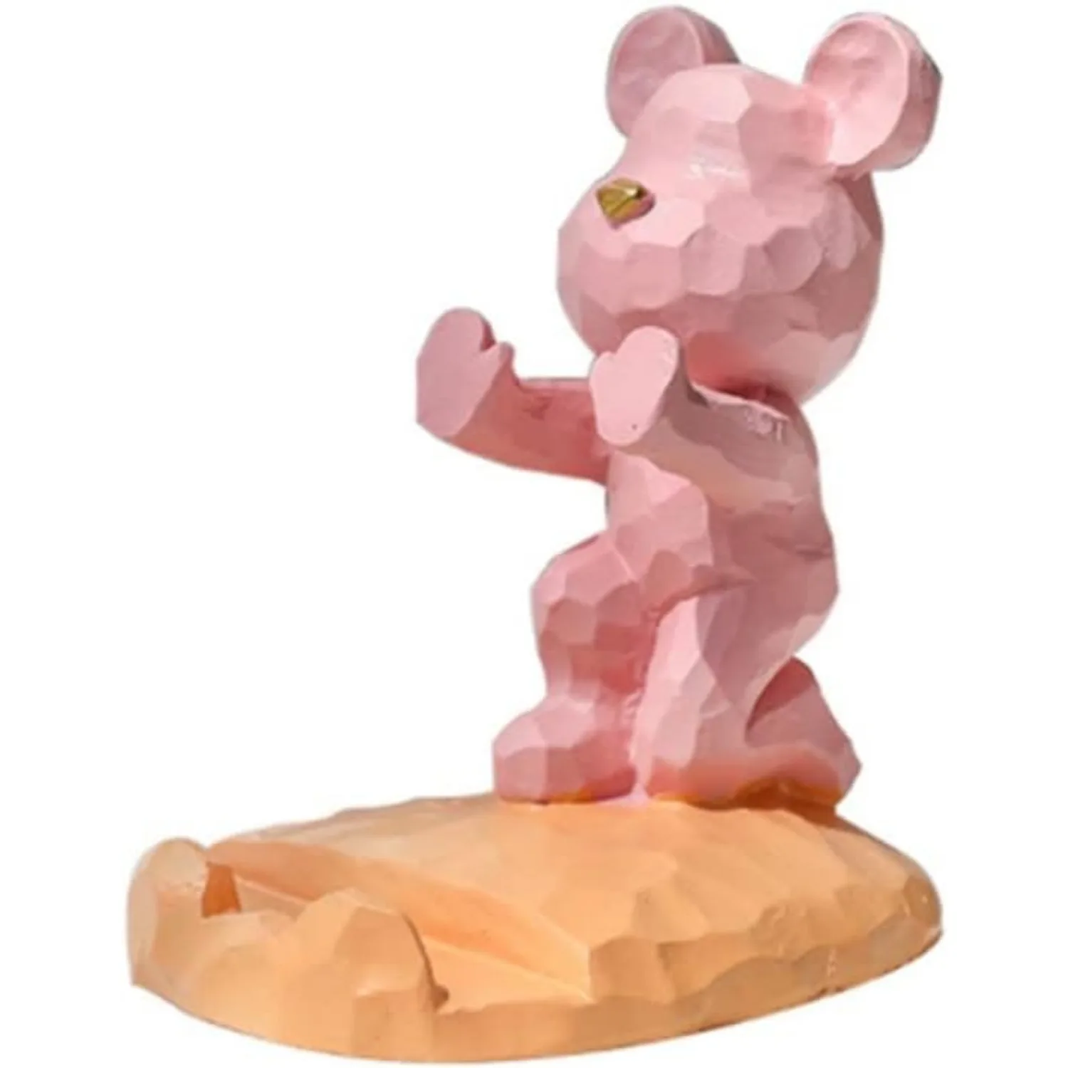 Bear Mobile Phone Stand for Tablet PC,Resin Desktop Decor＆Storage Display for The Lazy to Follow Drama (Pink)