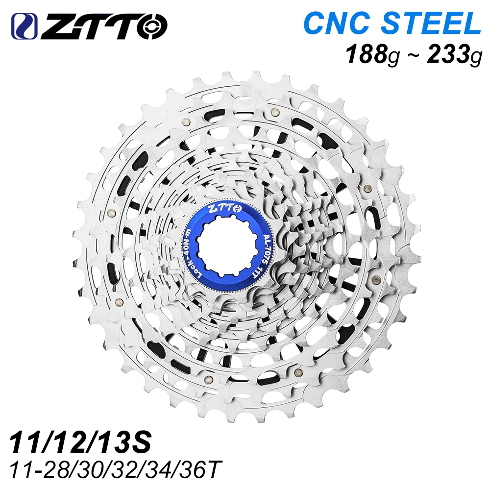 ZTTO 11 12 Speed Road Bike Cassette Ultraight CNC Steel 11Speed 12S 11-28/30/32/34/36T ULT Sprocket HG Gravel Bicycle Freewheel