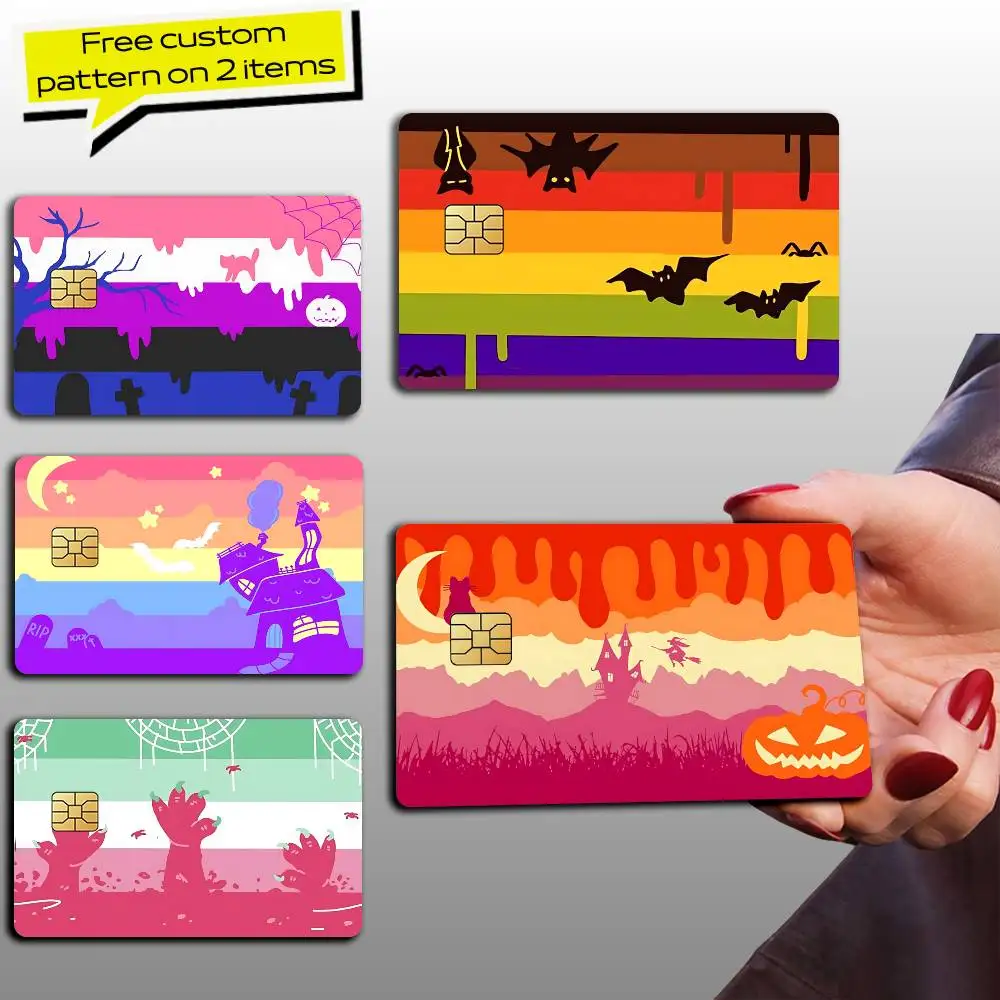 LGBTQ H-Halloween Pride 2026NEW Card Stickers for Bank Access Protective Waterproof Film Cover Sticker Gift