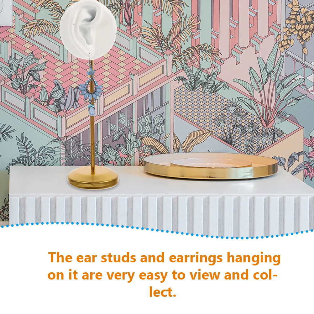 

2Pcs Ear Stud Display Rack Desktop Earring Holder Jewelry Organizer Creative Simulation Stand for Home Shop Trade Fair