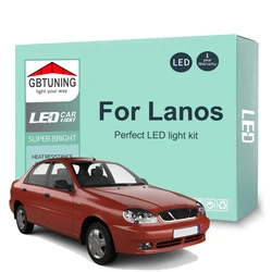 10Pcs Car Accessories For Daewoo FSO Lanos 1997-2004 2005 2006 2007 2008 Canbus Dome ​License Plate LED Interior Light Bulb Kit