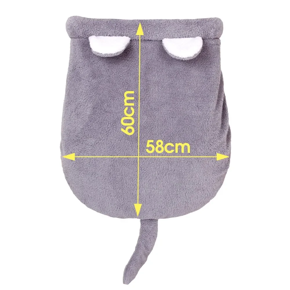 Warm Coral Fleece Cat Sleeping Bag Bed For Puppy Small Dog Pet Hairless Cat Mat Bed Kennel House Soft Warm Sleep Bed Pet Product