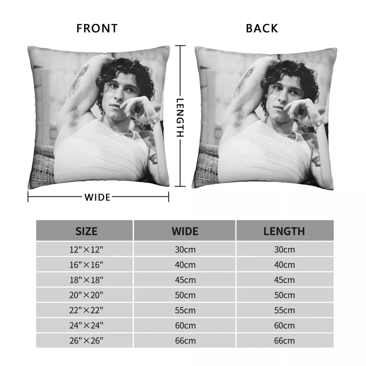 Hottiest Shawn Mendes Square Pillowcase Polyester Linen Velvet Printed Zip Decorative Pillow Case Sofa Seater Cushion Cover 18