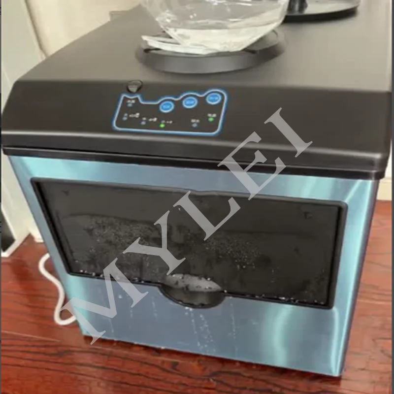 Household Mini Portable Kitchen Steel Stainless Countertop Tabletop Making Ice Machines Pellet Beverage Counter Ice Makers