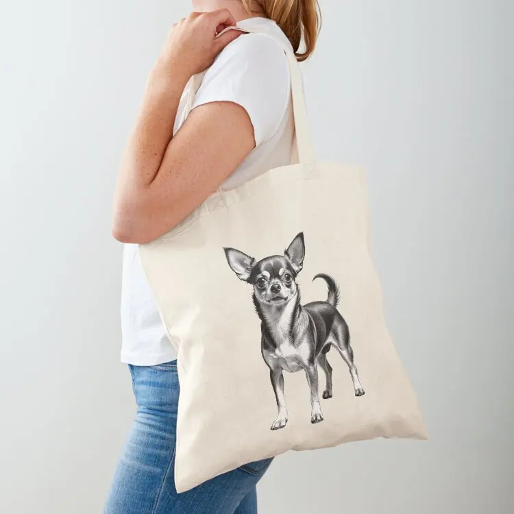 

Chihuahua Tote Bag Shopping bags Customizable tote bag supermarket folding bag eco folding