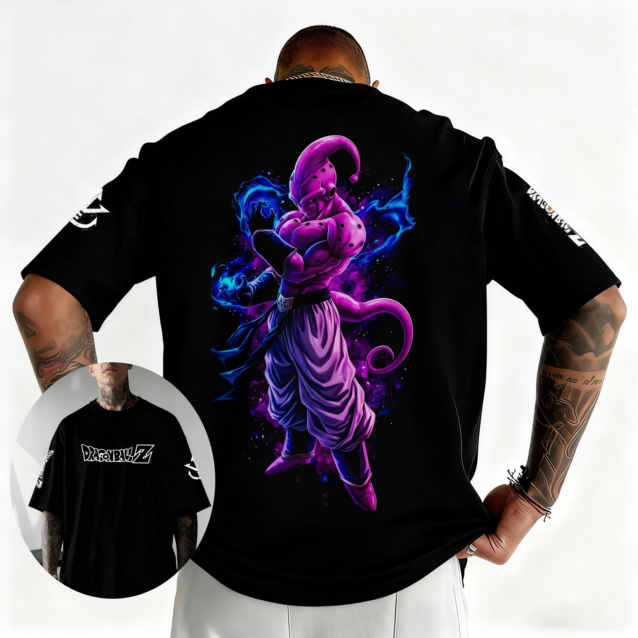 

Dragon Ball Japanese Anime Printed Men's T-Shirt Majin Buu Boys Children Harajuku Short Sleeve Kids Goku T-shirt Summer Clothing