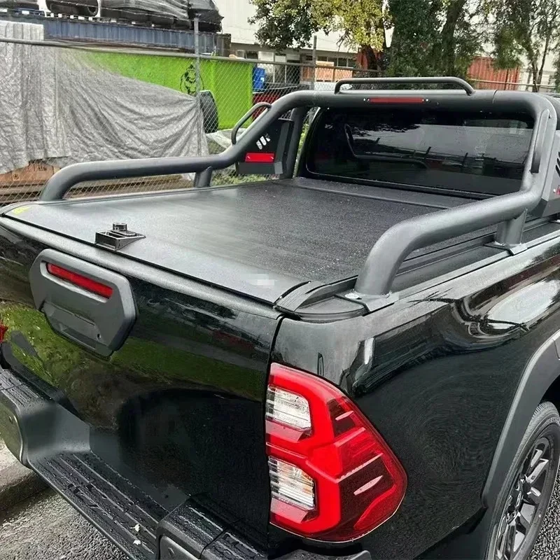 

Retractable Pickup Truck Tonneau Cover With Password Lock Aluminium Alloy Exterior Accessories
