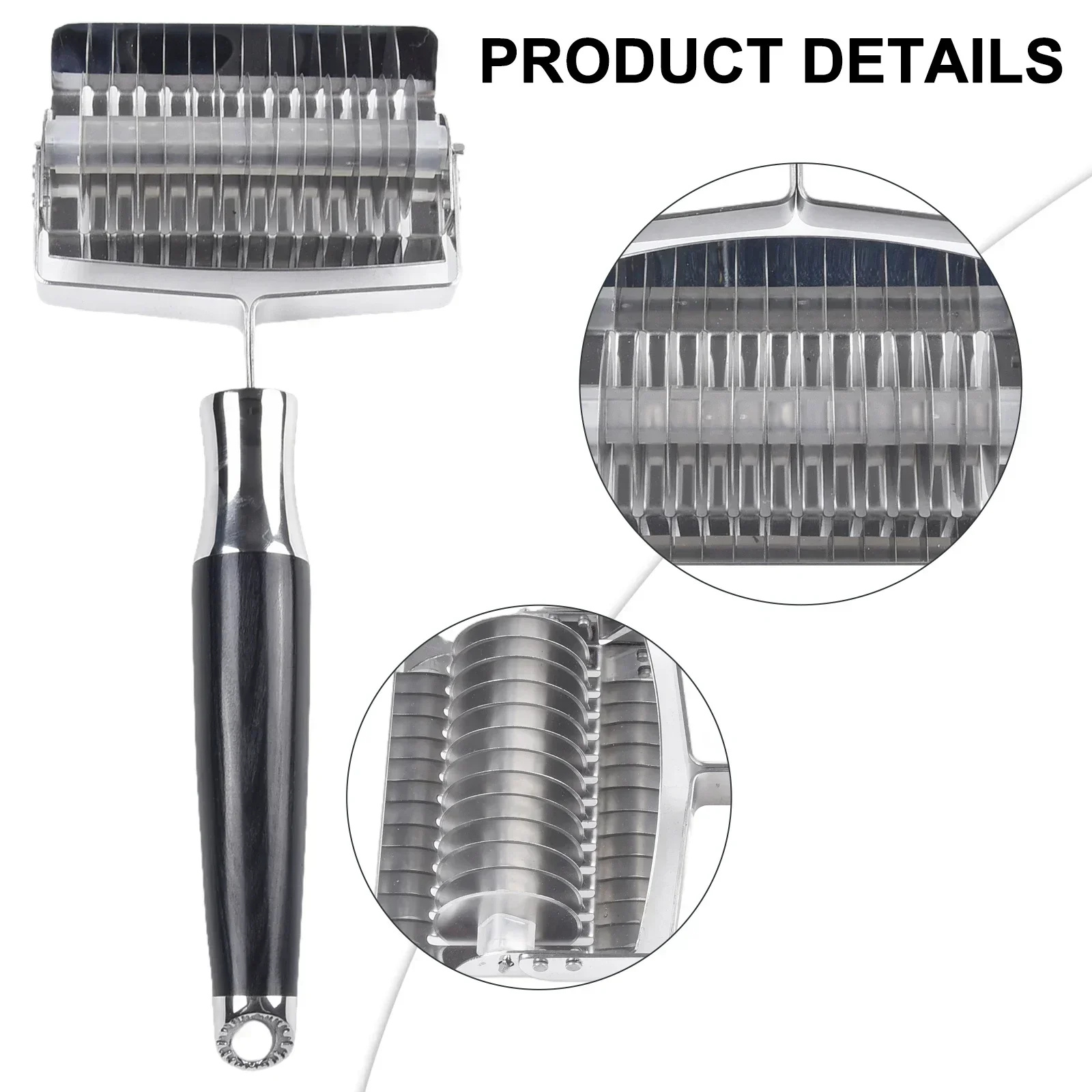 Stainless Steel Dough Lattice Roller Cutter Manual Noodle Shallot Garlic Roller Cutter Pizza Slicer Baking Tool