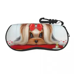 Yorkshire Terrier Dog Eyeglass Glasses Case Men Women Soft Yorkie Beauty Sunglasses Protective Box