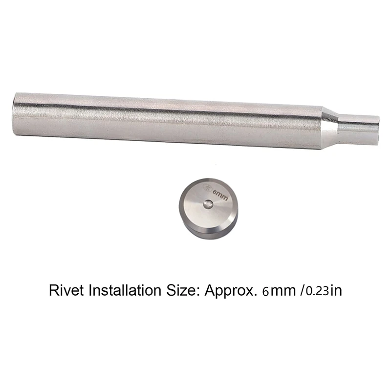 Rivet Punch, Stainless Steel Double‑Sided Flat Fixing Setting Tool, For Double‑Sleeve Rivet Installation