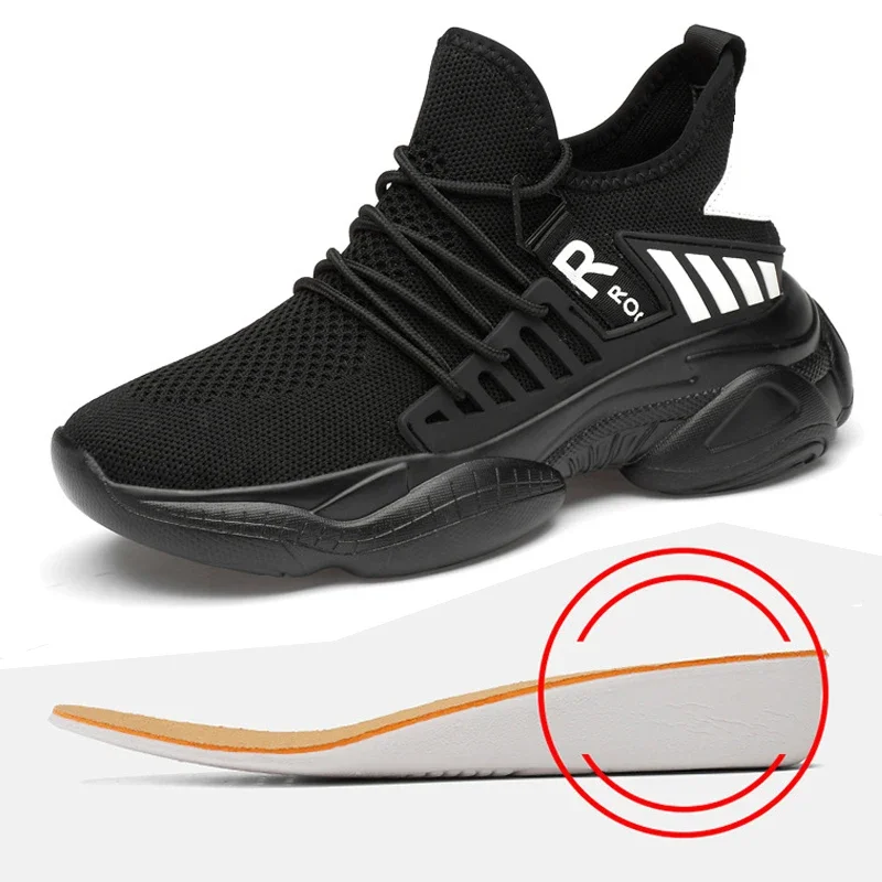 Men's Elevator Shoes Breathable Sneakers Hidden Heels 8CM 6CM Optional Heels Height Increasing Sports Taller Shoes for Man