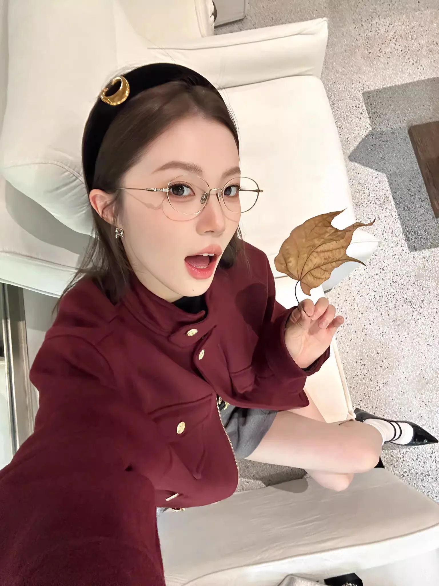 

Naly American Sle Red 50, шерстяное пальто для женщин, осень-зима, винтажное свободное шерстяное пальто из смеси хлопка, женский топ Jaet