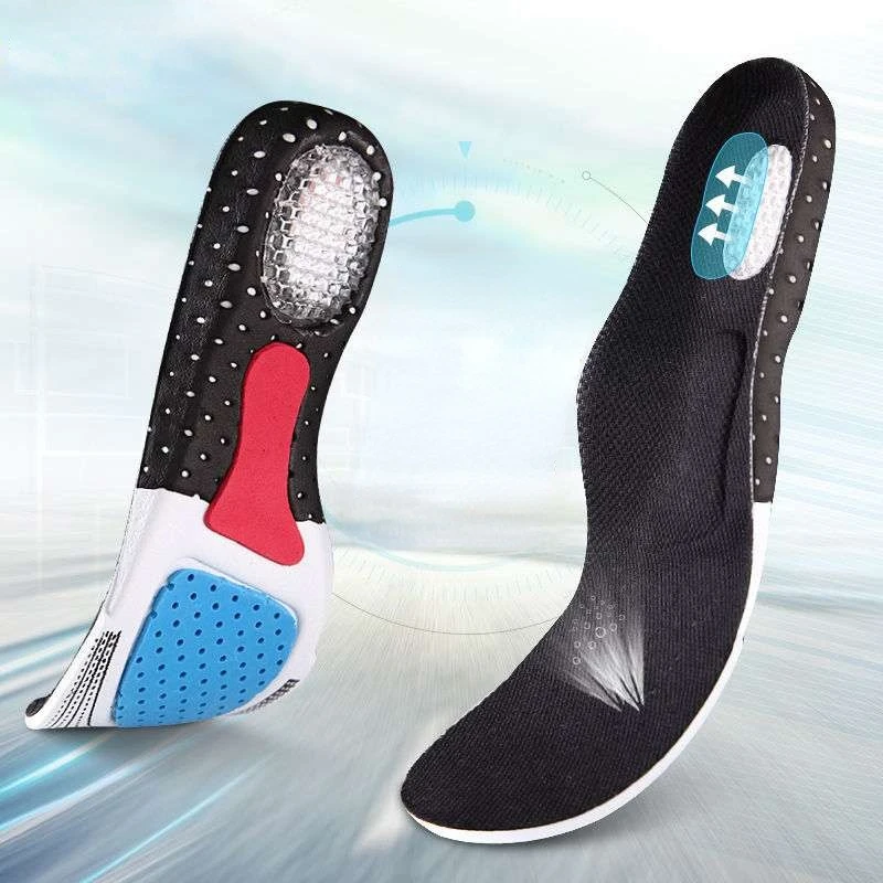 Unisex Silicone Sport Insoles Orthotic Arch Support Sport Shoe Pad Running Gel Insoles Insert Cushion for Walking,Running Hiking