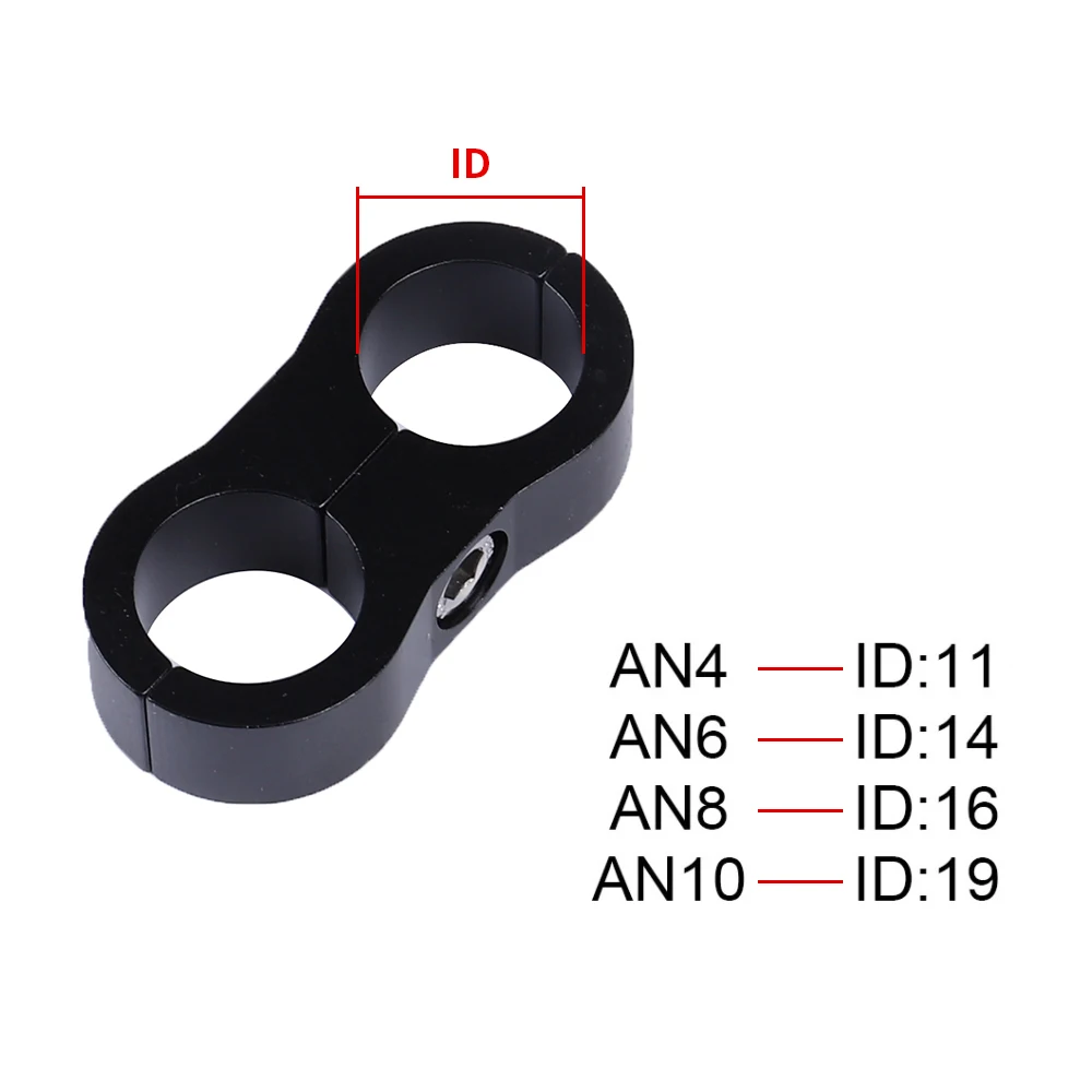 

AN4 AN6 AN8 AN10 Braided Hose Separator Clamp Fitting Adapter Fuel Oil Line Aluminum Adapter Fitting