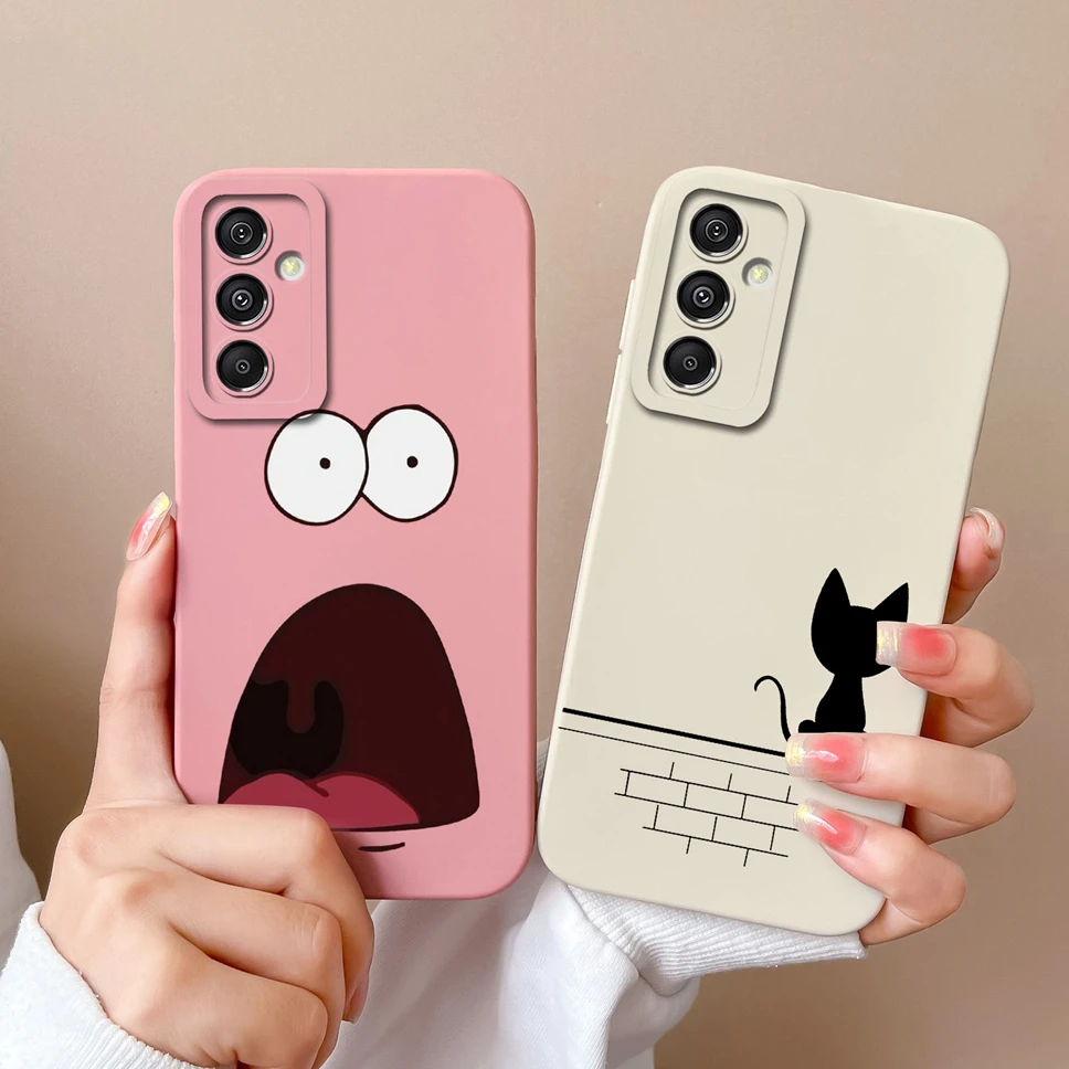 For Samsung Galaxy M33 M34 M53 M54 5G Case Cute Cactus Square Liquid Silicone Cover For GalaxyM33 M34 M53 GalaxyM54 Fundas Capa