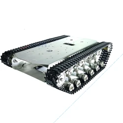 Big Load TS600 RC Tank Metal Chassis With DC Motor Metal Stainless Track Robot Car For ROS Robot Kit RC Programmable Robotic Car