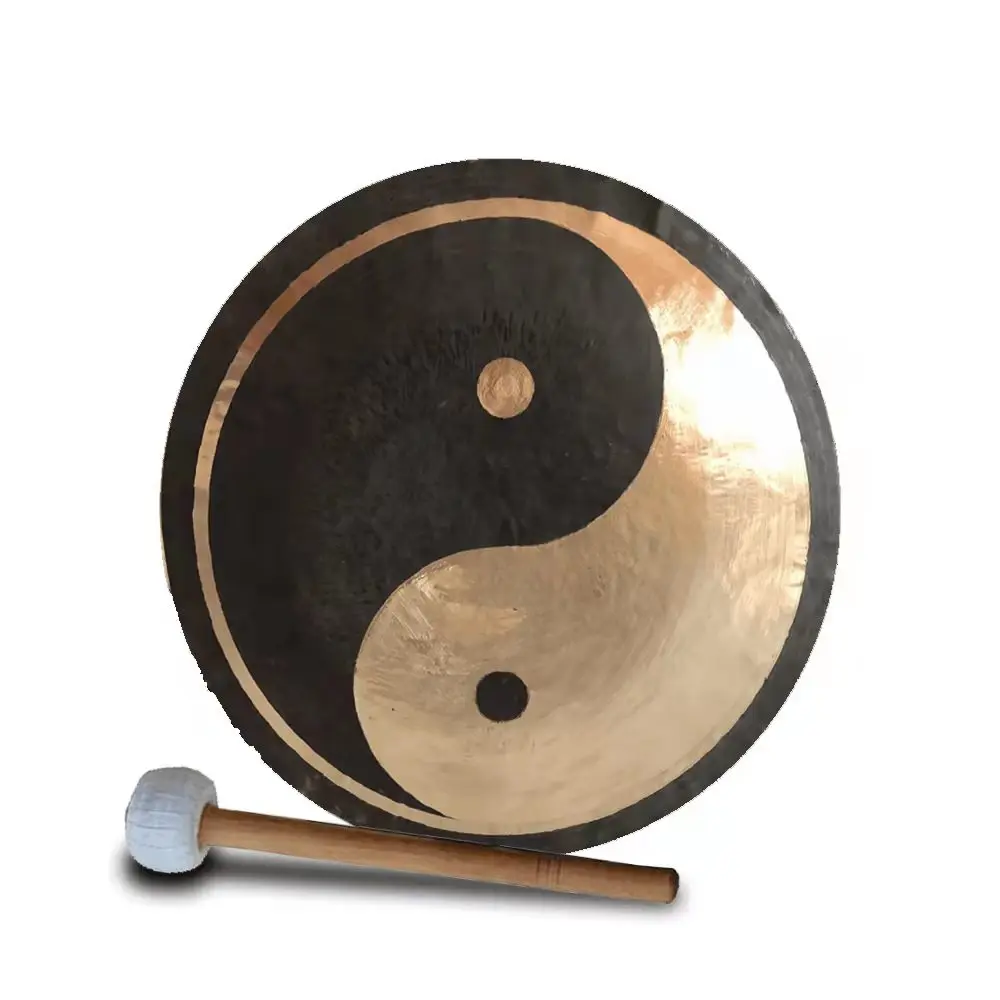 Wind Gong 30 بوصة Ying Yang Gong مع مطرقة للتأمل وأدوات قرع Yogo