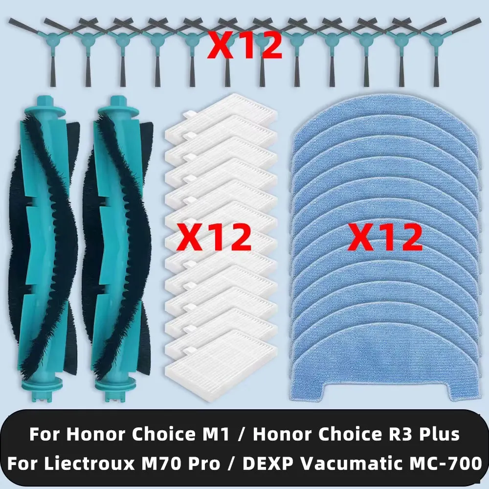 Compatible For ( Liectroux M70 Pro, uninell UR3, Honor Choice M1 / R3 Plus, DEXP Vacumatic MC-700 ) Spare Parts Brush Filter Mop