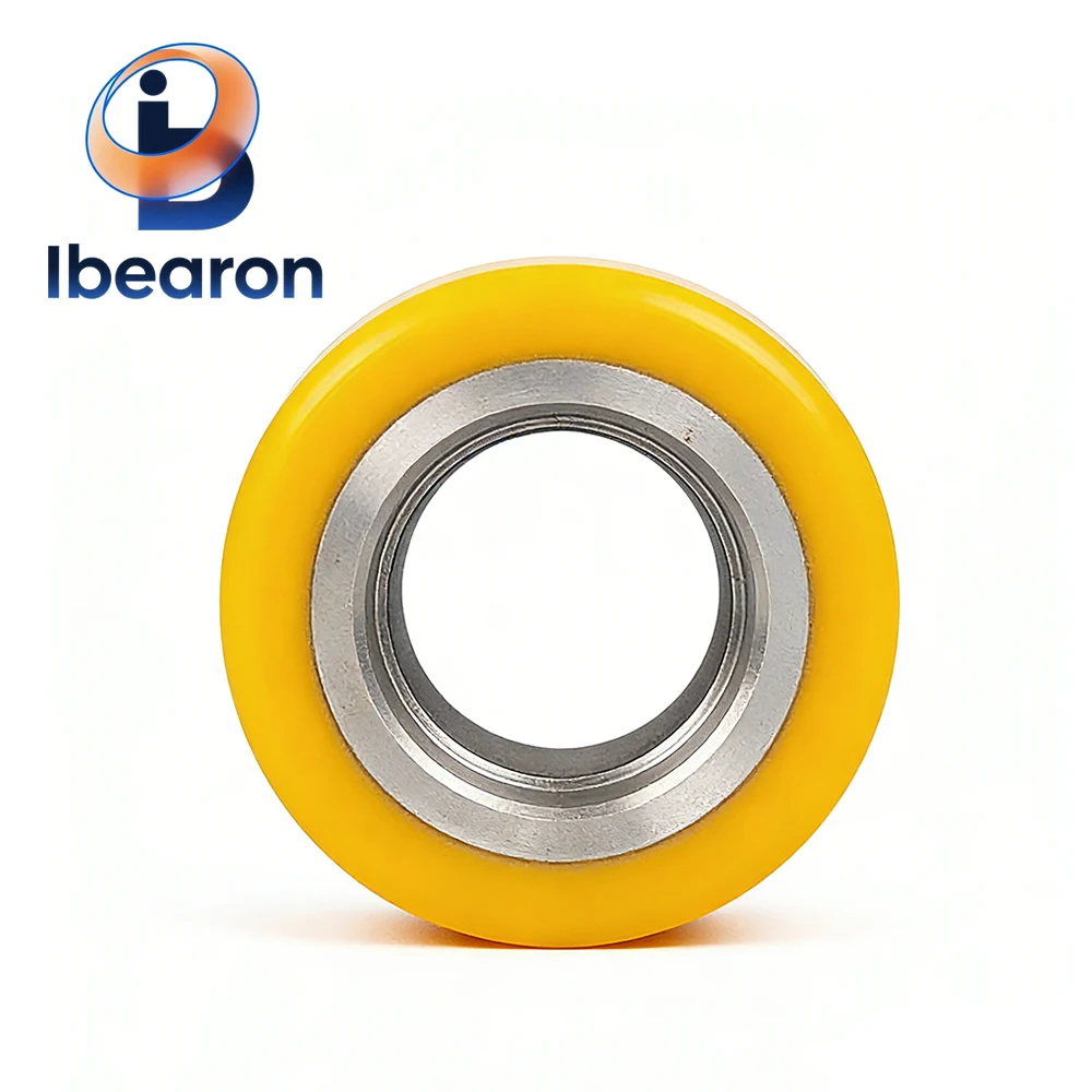 

4PCS Heavy-Duty Enhanced PU Iron Core Forklift Casters 80x70mm - Super Wear-Resistant, Quiet, for Electric Forklifts