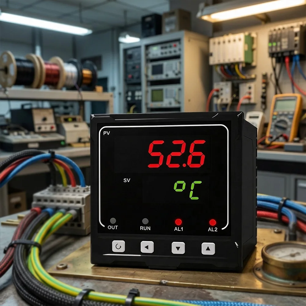 Digital Temperature Controller for MIK-1100 3-Digit Display Class 0.3 92x92mm Cutout Size Industrial Process Monitoring