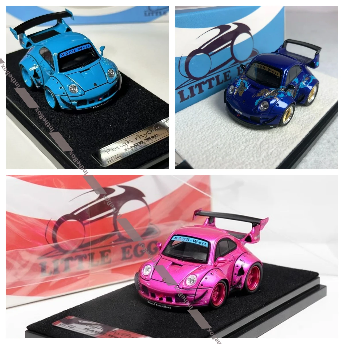 

1/64 Little Egg RWB 911 930 Q Car Resin Model Car Collection Limited Editon Hobby Toys