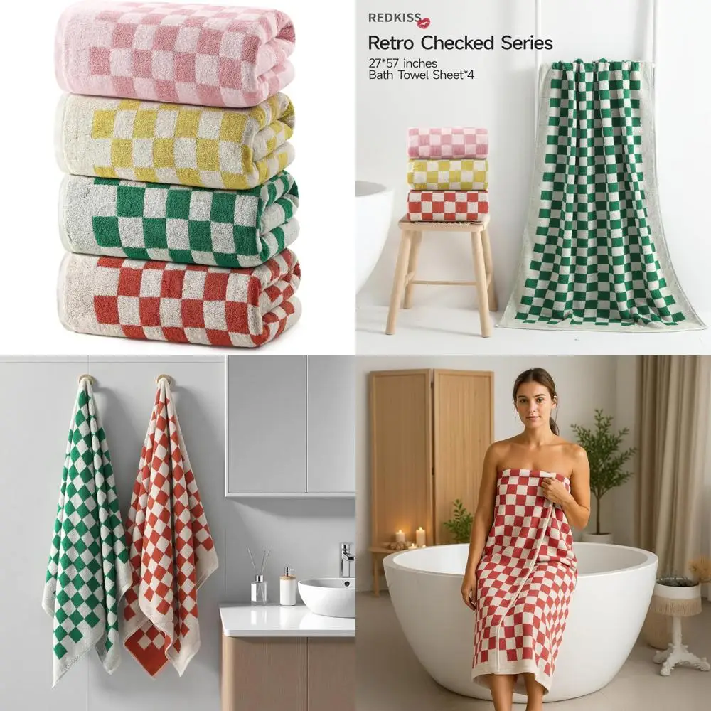 

Набор очень впитывающих хлопковых полотенец для душа — большие банные полотенца из 4 предметов для ванной комнаты, идеально подходят для украшения дома и повседневного использования