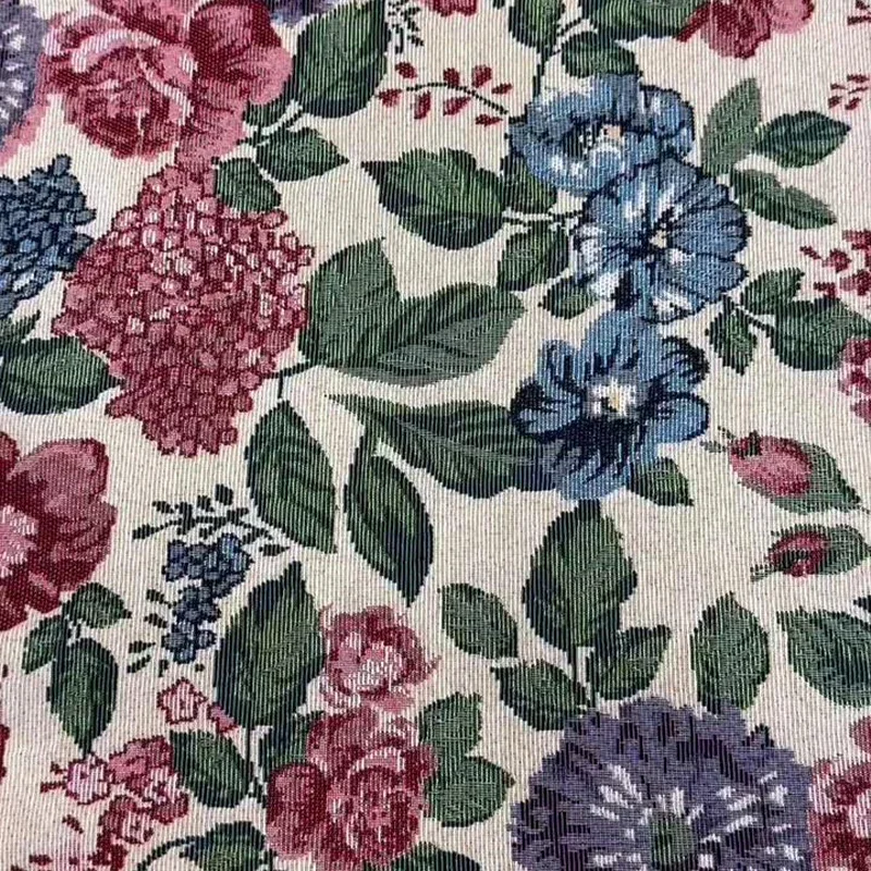 100X148Cm Oil Painting Floral Jacquard Fabric Yarn-Dyed Patterned Diy Dress Clothing Table Cloth Sofa Cushion Material Diy Craft