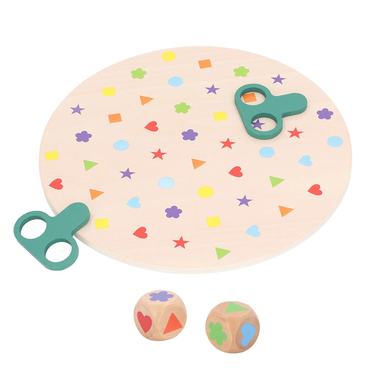 Shape Matching Toys Wooden Hand Eye Coordination Interactive Round Finding Game for Toddlers