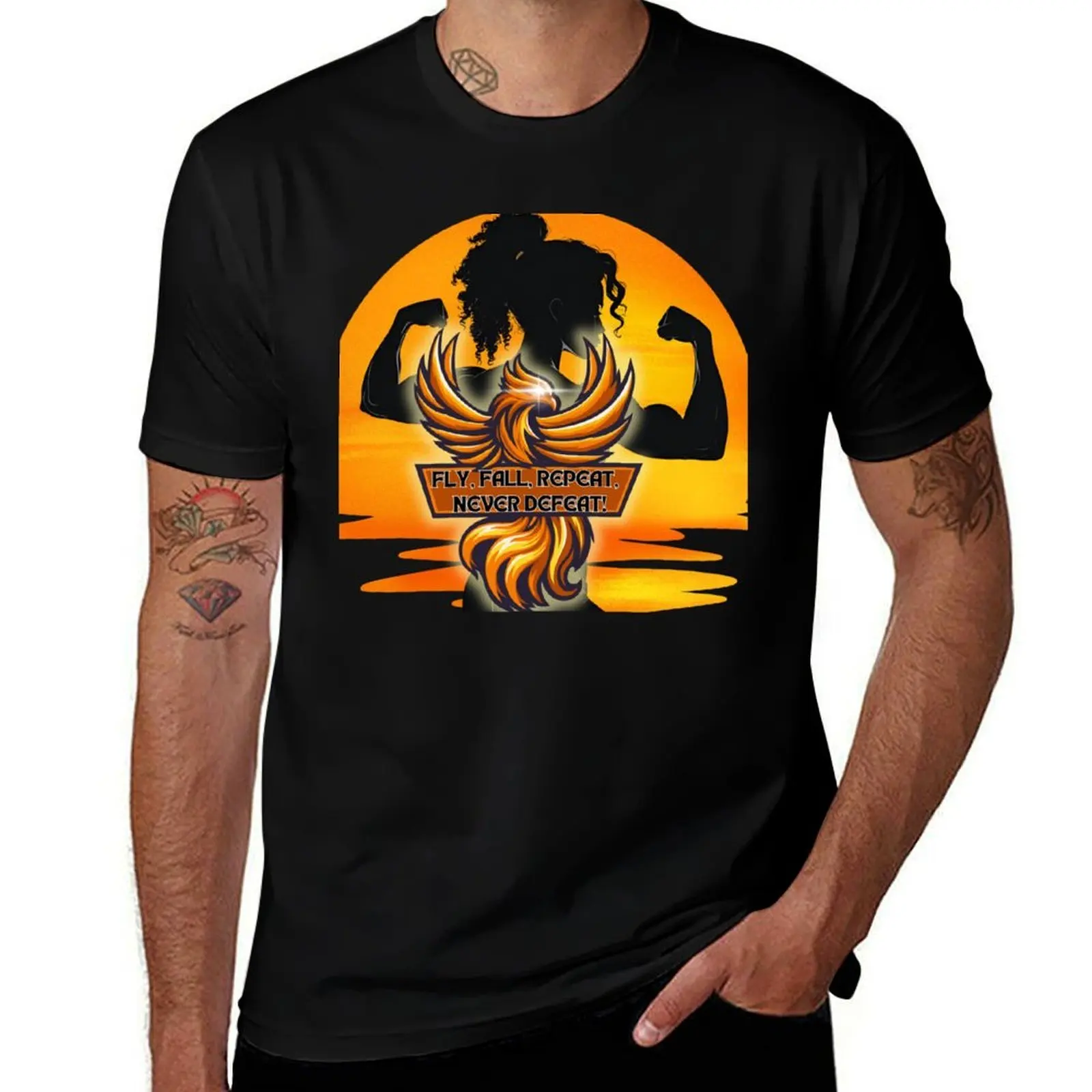 Fly, Fall, Repeat, But Never Defeat! T-Shirt Big Size Daily Wear T-Shirt