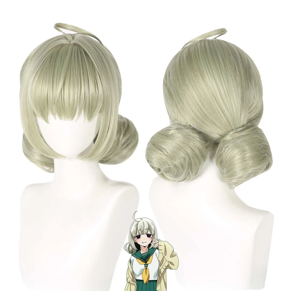 أزياء الهالوين للحفلات التنكرية للنساء فوق الفتيات السحرية أراغا كيوي شعر مستعار أخضر قصير