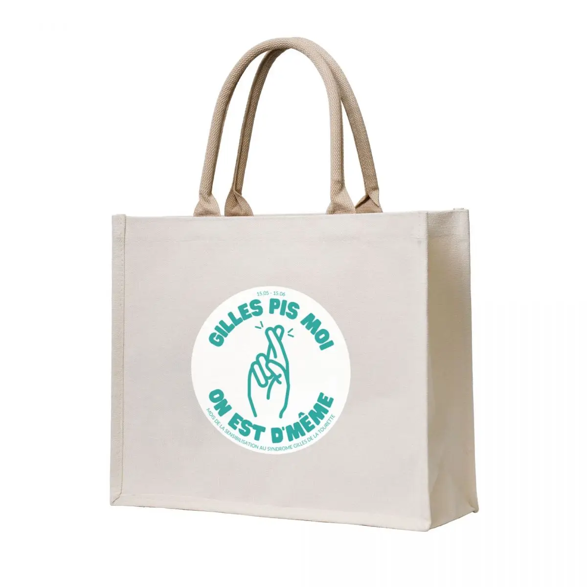 

Gilles piss me... White/teal opaque circle Tote Bag bag for beach shopper bags for women shopper bag woman