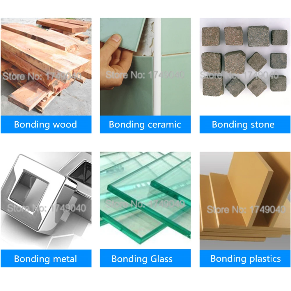 Imagem -06 - Cola Estrutural de Resina Epóxi Preta Adesivos Fortes Ligação ab Madeira Metal Vidro Plástico Cerâmica Pedra 1:1 50ml 10 Pcs