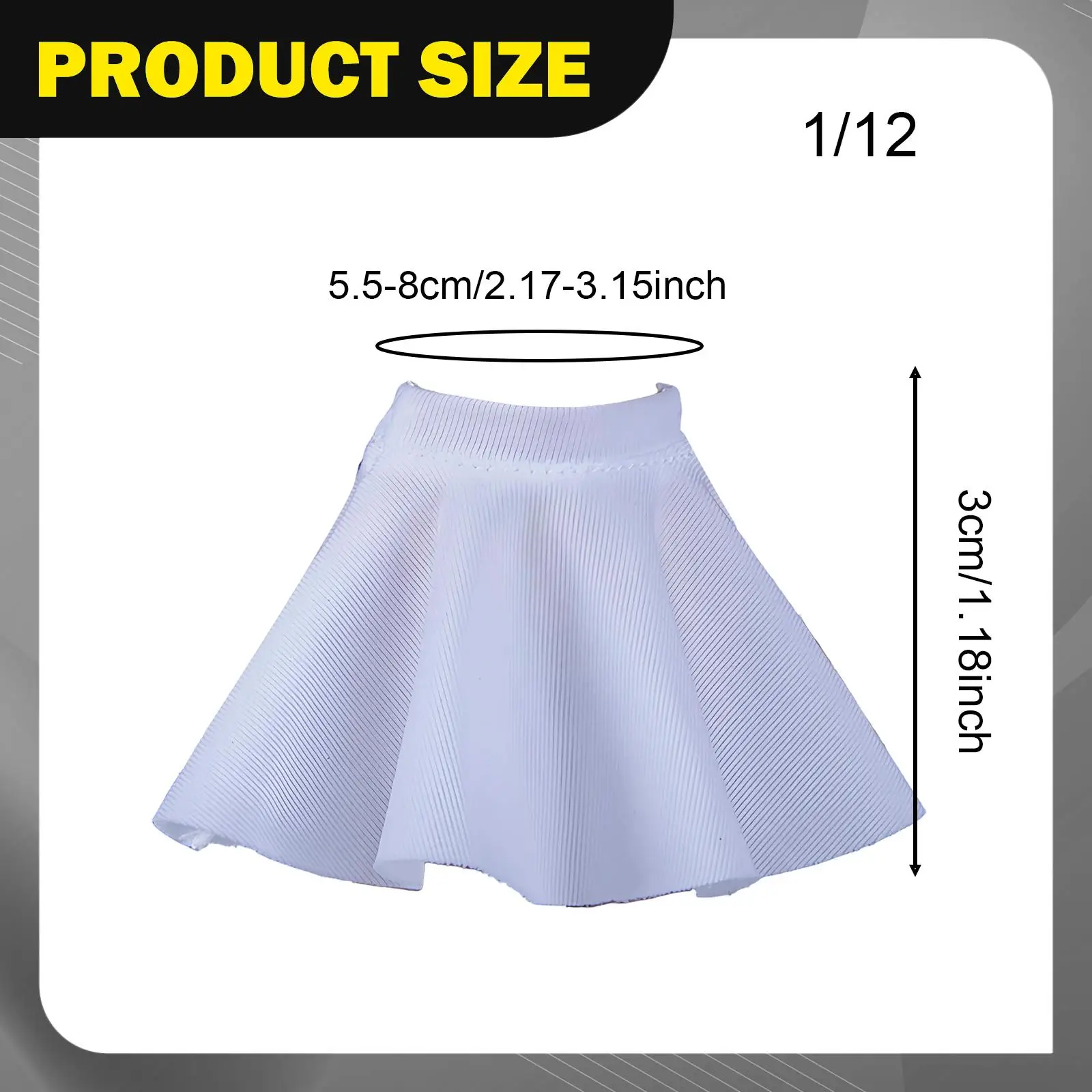 1/12 Action Figure Clothes Short Skirt, Fabric, Mini, Fashion, Miniature Clothing, Doll Costume Photo Prop for 6" Female Figures