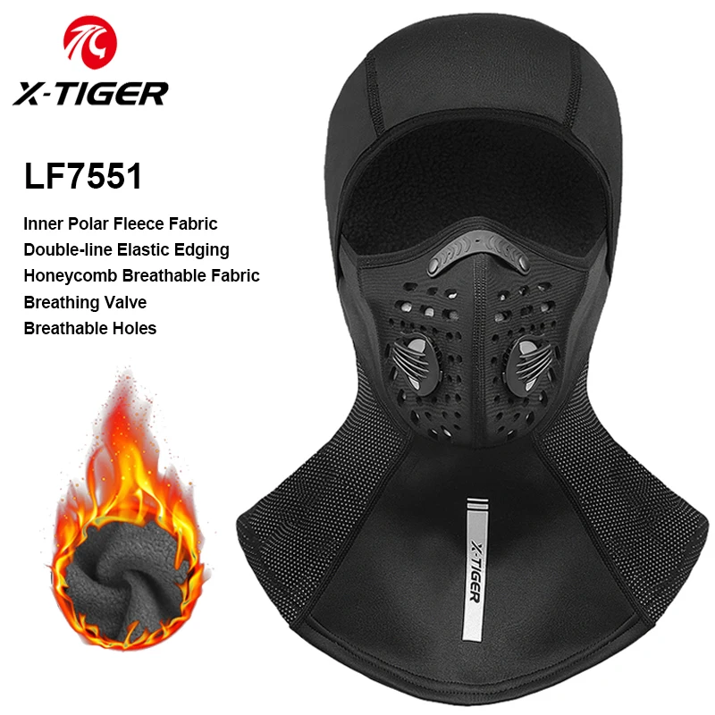 AliExpress X-TIGER Winter Bicycle Balaclava Windproof Warm Cycling Scarf Mask  with Filter Full Face Mask Ski Motorcycle Cycling Headwear