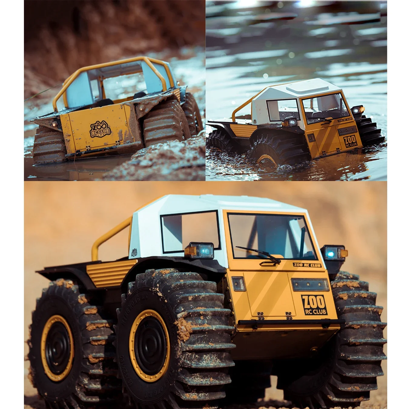 In Stock Kingkong RC Car 1/10 All-terrain Off-road Vehicle Amphibious Professional Climbing Car KIT Model D-E077