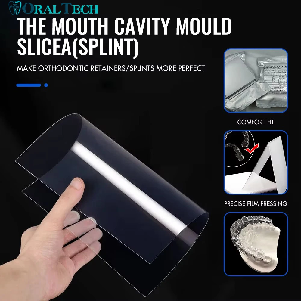 Splint Retainer Slice Vacuum Forming Sheet Dental Orthodontic Soft/Hard Square 0.8/1.0/1.5/2/3mm Thermoforming Material Denture